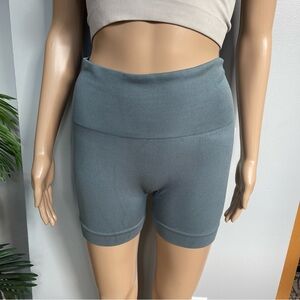 SET Active High-Waist Seamless Bike Shorts in Slate Blue